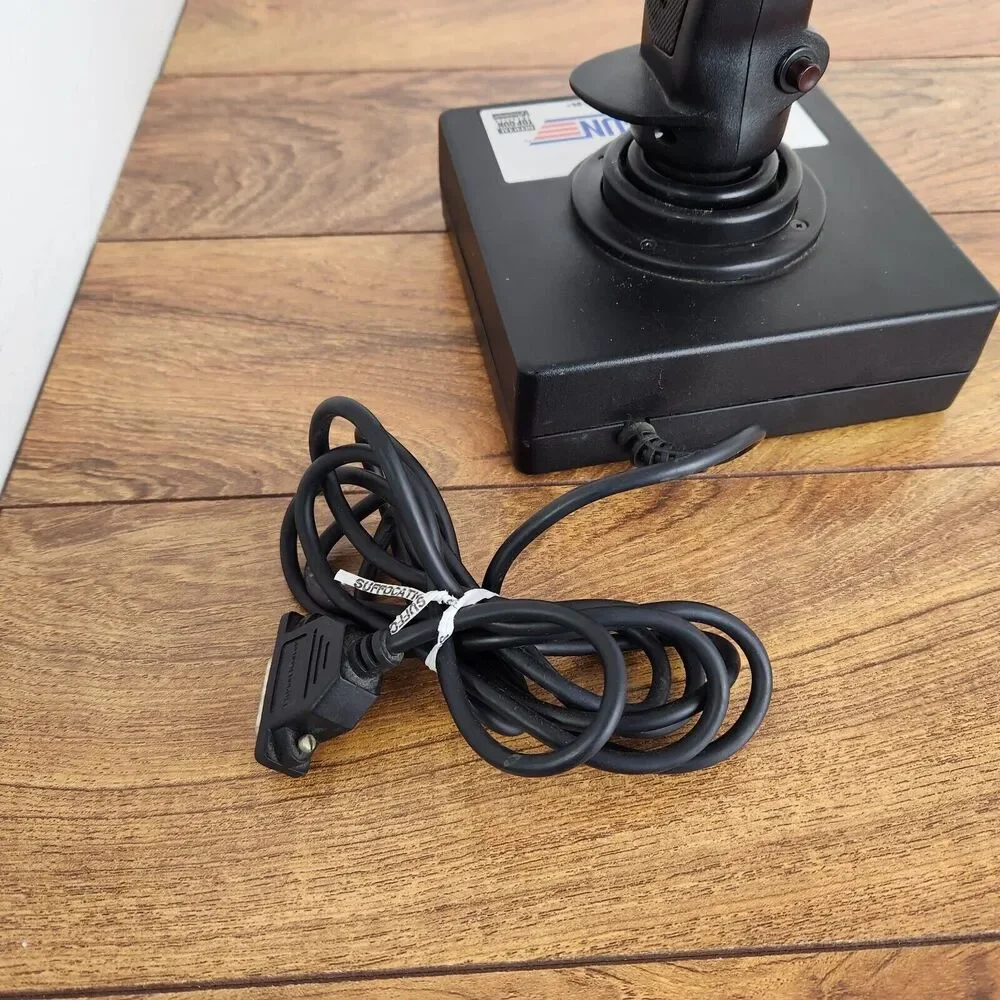Pc Computer Vintage Thrustmaster Top Gun Game Flight Controller Joystick Thrust